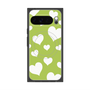 Premium Square Case with Pixelsnap［ Dot Hearts - Green ］