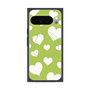 Premium Square Case with Pixelsnap［ Dot Hearts - Green ］