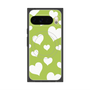 Premium Square Case with Pixelsnap［ Dot Hearts - Green ］
