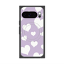 Premium Square Case with Pixelsnap［ Dot Hearts - Purple ］
