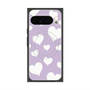Premium Square Case with Pixelsnap［ Dot Hearts - Purple ］