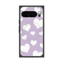 Premium Square Case with Pixelsnap［ Dot Hearts - Purple ］