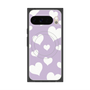 Premium Square Case with Pixelsnap［ Dot Hearts - Purple ］