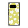 Premium Square Case with Pixelsnap［ Dot Hearts - Yellow ］