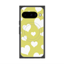 Premium Square Case with Pixelsnap［ Dot Hearts - Yellow ］