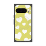 Premium Square Case with Pixelsnap［ Dot Hearts - Yellow ］