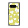 Premium Square Case with Pixelsnap［ Dot Hearts - Yellow ］