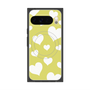 Premium Square Case with Pixelsnap［ Dot Hearts - Yellow ］