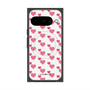Premium Square Case with Pixelsnap［ Stripe Hearts - Pink ］