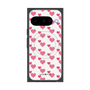 Premium Square Case with Pixelsnap［ Stripe Hearts - Pink ］