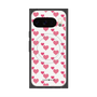 Premium Square Case with Pixelsnap［ Stripe Hearts - Pink ］