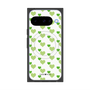 Premium Square Case with Pixelsnap［ Stripe Hearts - Green ］