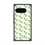 Premium Square Case with Pixelsnap［ Stripe Hearts - Green ］