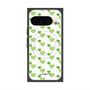 Premium Square Case with Pixelsnap［ Stripe Hearts - Green ］