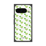 Premium Square Case with Pixelsnap［ Stripe Hearts - Green ］
