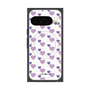 Premium Square Case with Pixelsnap［ Stripe Hearts - Purple ］