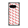 Premium Square Case with Pixelsnap［ Stripe Hearts - Red ］