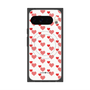 Premium Square Case with Pixelsnap［ Stripe Hearts - Red ］