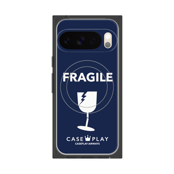 Premium Square Case with Pixelsnap［ FRAGILE - Navy ］