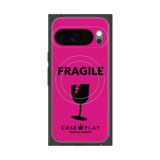 Premium Square Case with Pixelsnap［ FRAGILE - Pink ］