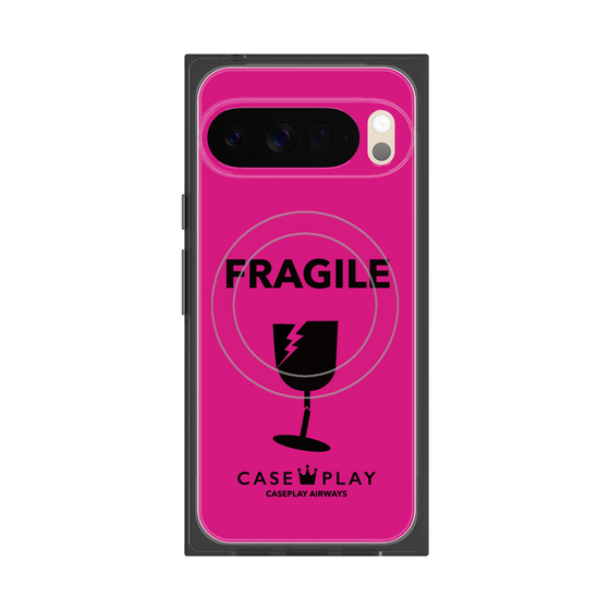 Premium Square Case with Pixelsnap［ FRAGILE - Pink ］