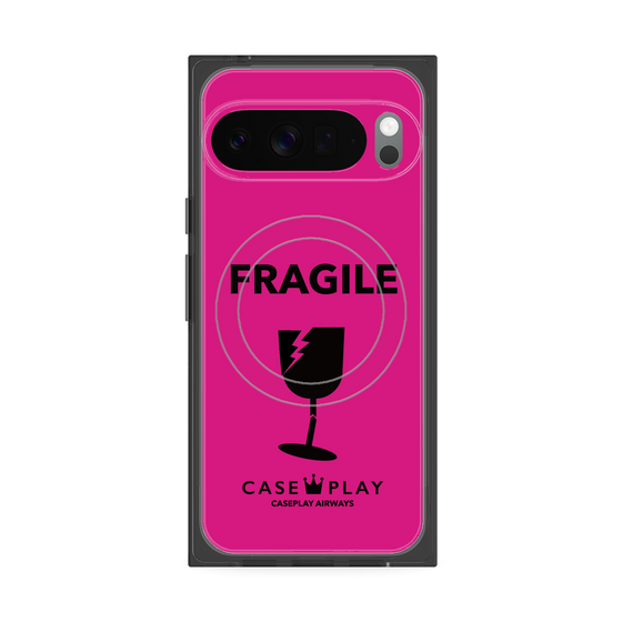 Premium Square Case with Pixelsnap［ FRAGILE - Pink ］