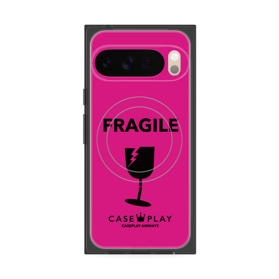 Premium Square Case with Pixelsnap［ FRAGILE - Pink ］