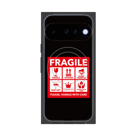 Premium Square Case with Pixelsnap［ FRAGILE Sticker - Black ］
