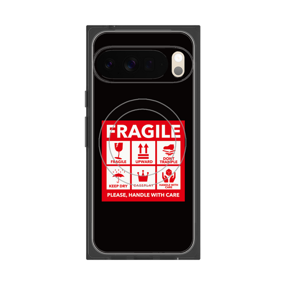 Premium Square Case with Pixelsnap［ FRAGILE Sticker - Black ］