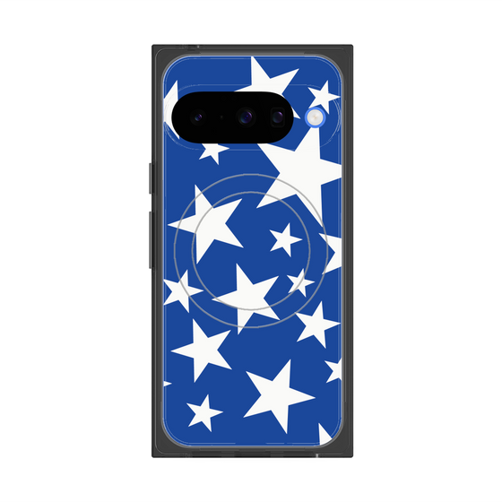 Premium Square Case with Pixelsnap［ Stars - Blue ］