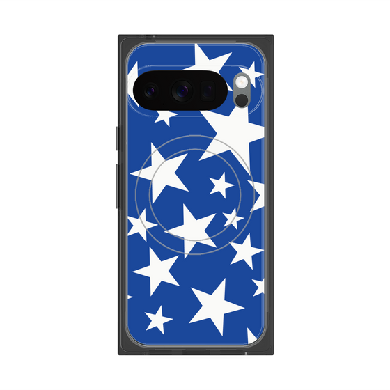 Premium Square Case with Pixelsnap［ Stars - Blue ］