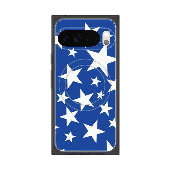 Premium Square Case with Pixelsnap［ Stars - Blue ］