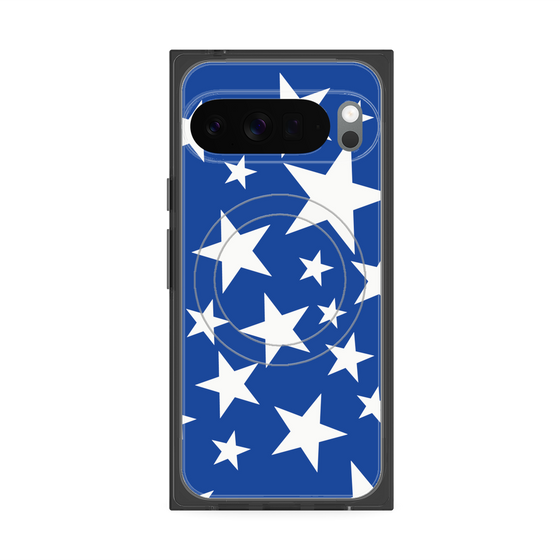 Premium Square Case with Pixelsnap［ Stars - Blue ］