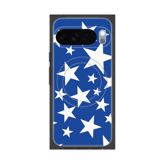 Premium Square Case with Pixelsnap［ Stars - Blue ］