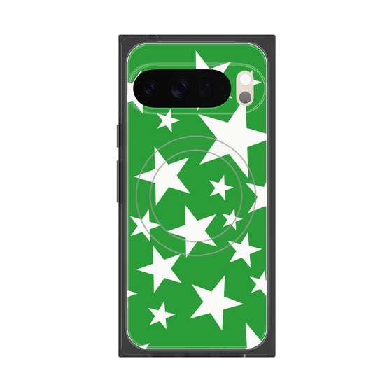 Premium Square Case with Pixelsnap［ Stars - Green ］
