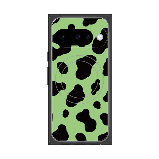 Premium Square Case with Pixelsnap［ Cow - Green ］
