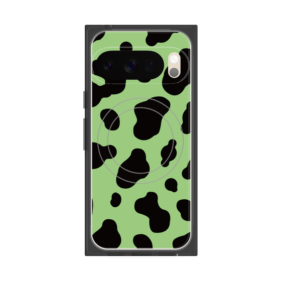 Premium Square Case with Pixelsnap［ Cow - Green ］