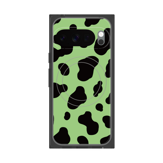 Premium Square Case with Pixelsnap［ Cow - Green ］