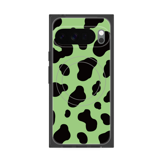 Premium Square Case with Pixelsnap［ Cow - Green ］