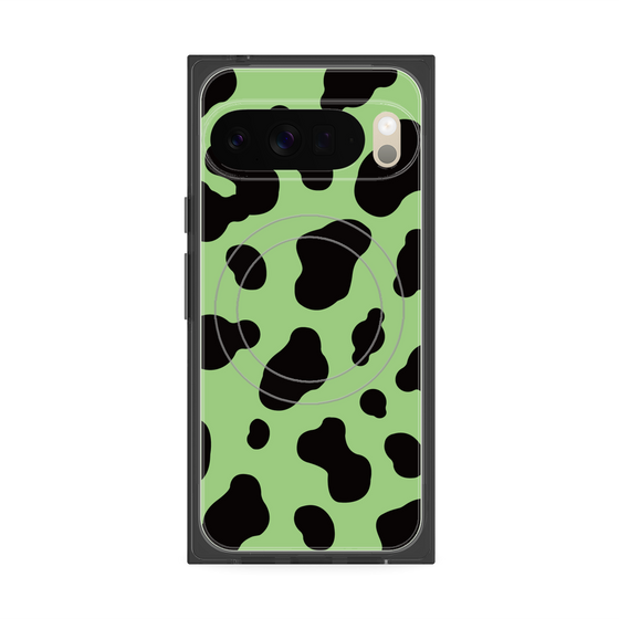 Premium Square Case with Pixelsnap［ Cow - Green ］