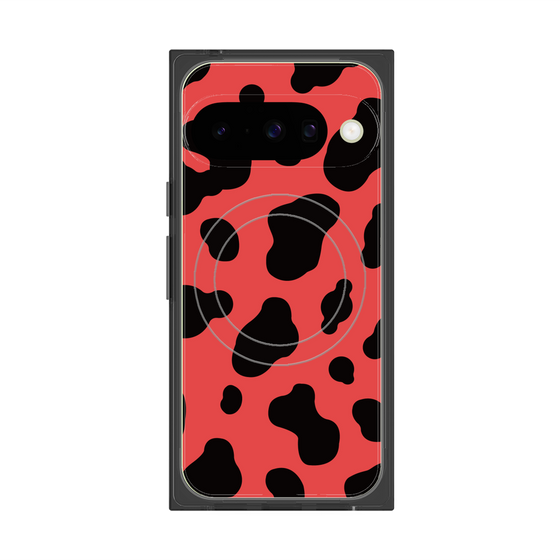 Premium Square Case with Pixelsnap［ Cow - Red ］