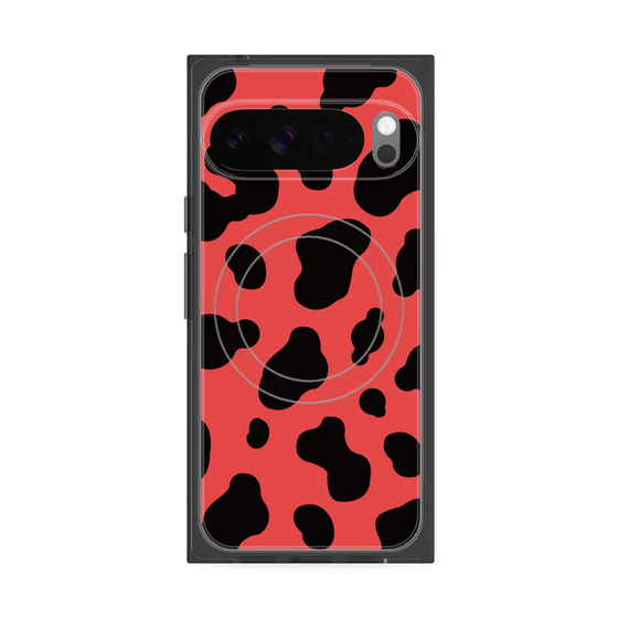 Premium Square Case with Pixelsnap［ Cow - Red ］