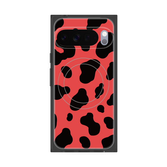 Premium Square Case with Pixelsnap［ Cow - Red ］