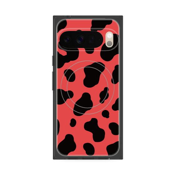 Premium Square Case with Pixelsnap［ Cow - Red ］