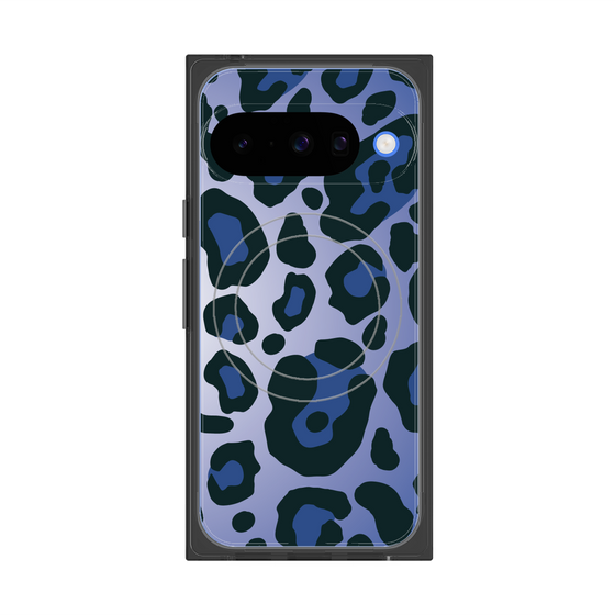 Premium Square Case with Pixelsnap［ Leopard - Blue ］