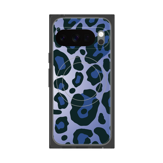 Premium Square Case with Pixelsnap［ Leopard - Blue ］