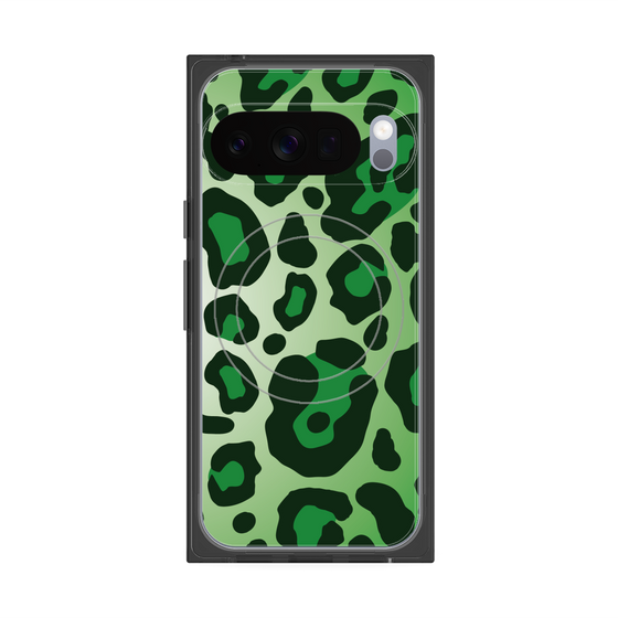 Premium Square Case with Pixelsnap［ Leopard - Green ］