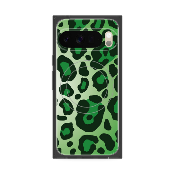 Premium Square Case with Pixelsnap［ Leopard - Green ］