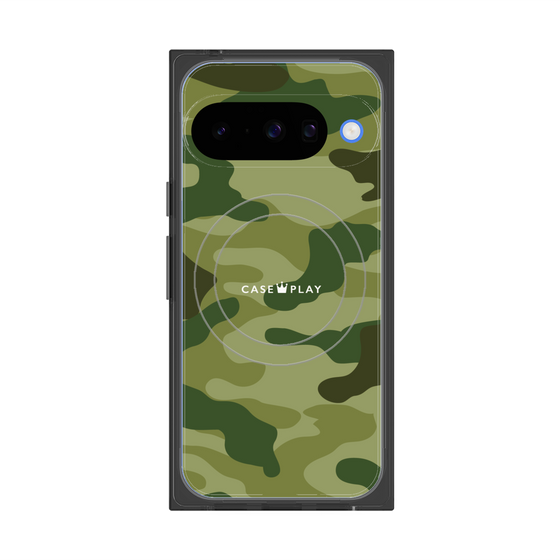 Premium Square Case with Pixelsnap［ Camouflage - Green ］