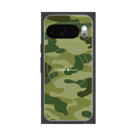Premium Square Case with Pixelsnap［ Camouflage - Green ］
